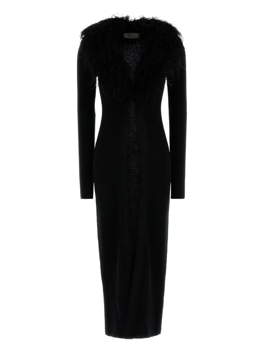 Шерстяное пальто с перьями BLUMARINE, черный
Шерстяное пальто с перьями BLUMARINE, черный