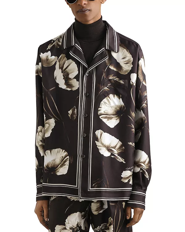 Шелковая рубашка с длинными рукавами и каймой Dolce & Gabbana, коричневый
Шелковая рубашка с длинными рукавами и каймой Dolce & Gabbana, коричневый