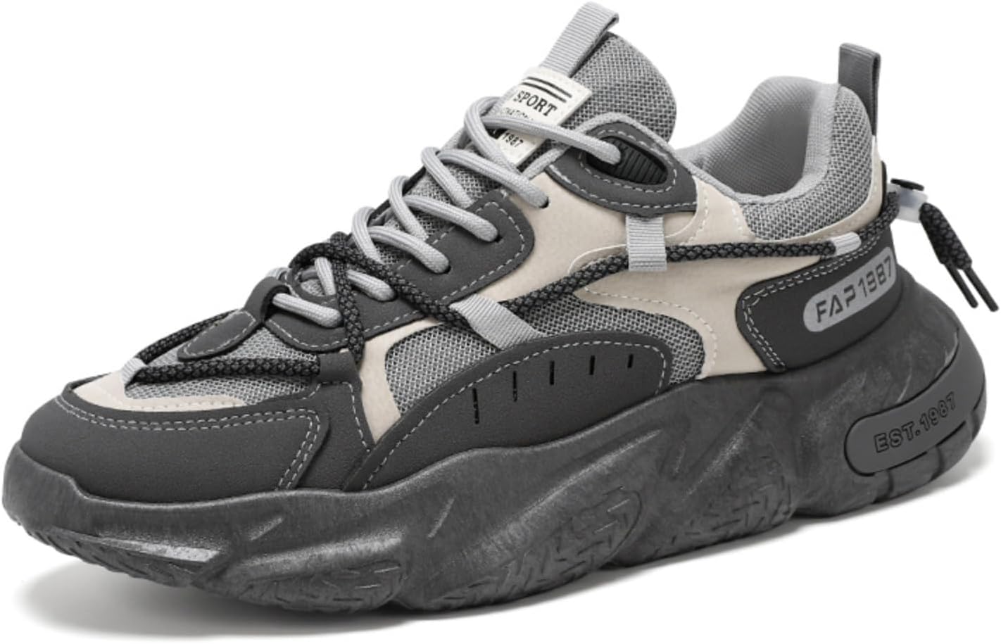 Мужские модные кроссовки на массивной подошве из кожи и сетки, с мягкой платформой, шнуровкой, низкие, для бега, удобные, дышащие, легкие, нескользящие, для ходьбы, тенниса, спортзала, путешествий и повседневной носки Yrzhgdl, серый
Мужские модные кроссовки на массивной подошве из кожи и сетки, с мягкой платформой, шнуровкой, низкие, для бега, удобные, дышащие, легкие, нескользящие, для ходьбы, тенниса, спортзала, путешествий и повседневной носки Yrzhgdl, серый