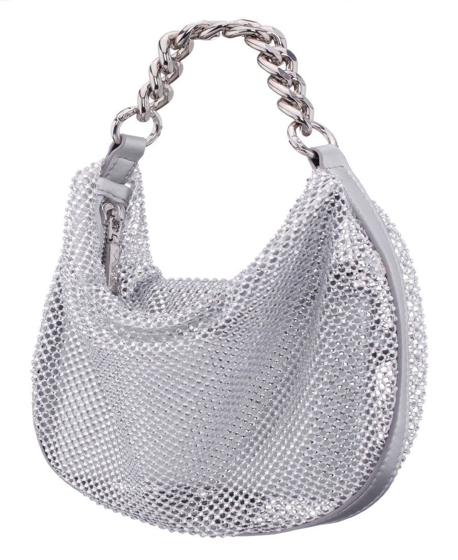 Сумка-хобо из сетчатой ткани с застежкой-молнией Crystal Mesh Nina, Silver
Сумка-хобо из сетчатой ткани с застежкой-молнией Crystal Mesh Nina, Silver