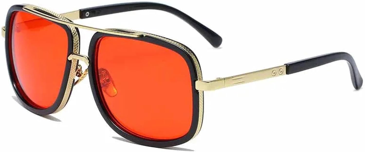 Классические солнцезащитные очки с двойной перемычкой и металлической оправой для мужчин и женщин, модные для пляжа, улицы, стрельбы, с защитой от УФ-излучения UV400 TKKTLLT, Gold Red
Классические солнцезащитные очки с двойной перемычкой и металлической оправой для мужчин и женщин, модные для пляжа, улицы, стрельбы, с защитой от УФ-излучения UV400 TKKTLLT, Gold Red