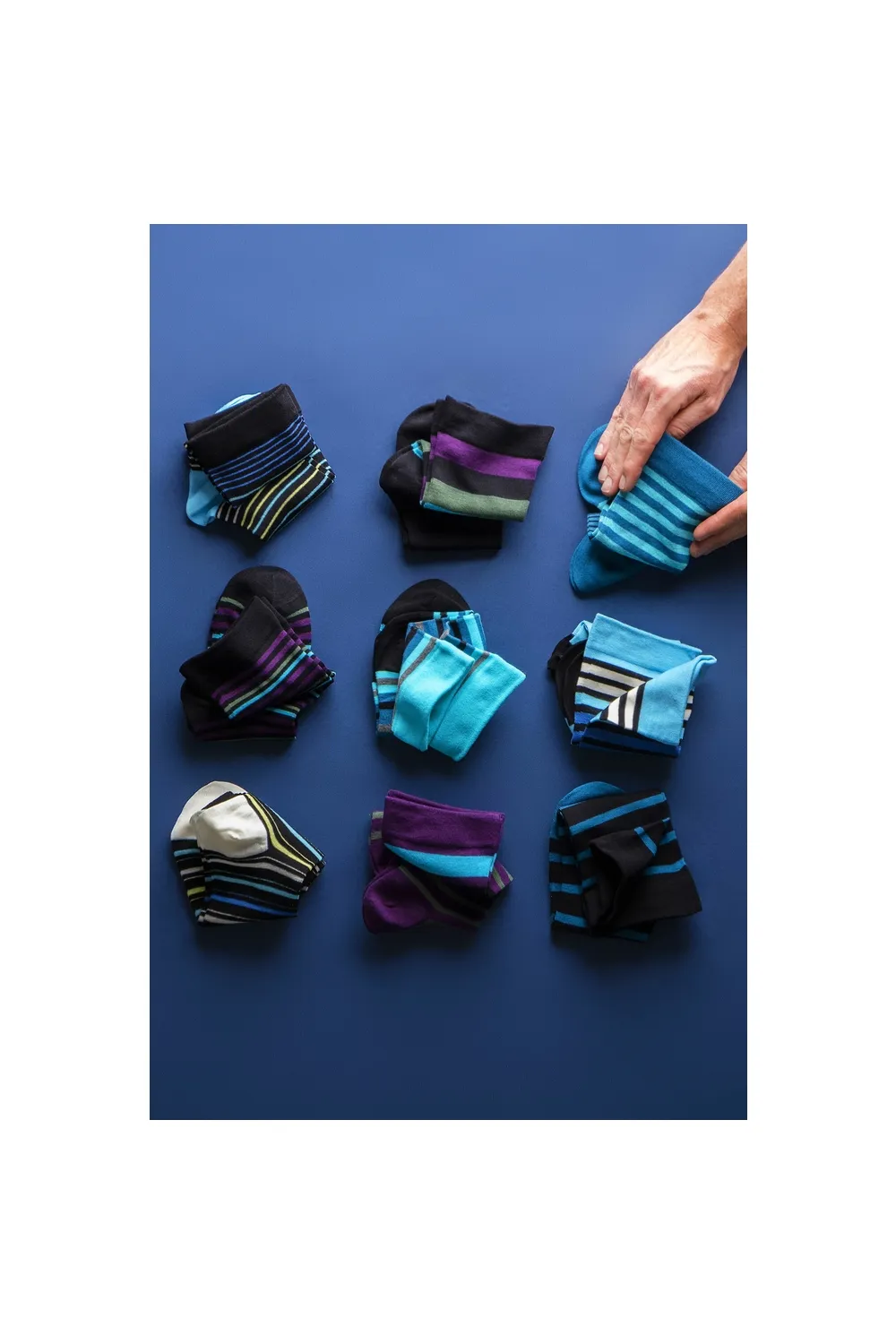 3 пары удобных носков в полоску из бамбука с гладкими швами на пальцах ног SOCKSHOP, синий
3 пары удобных носков в полоску из бамбука с гладкими швами на пальцах ног SOCKSHOP, синий