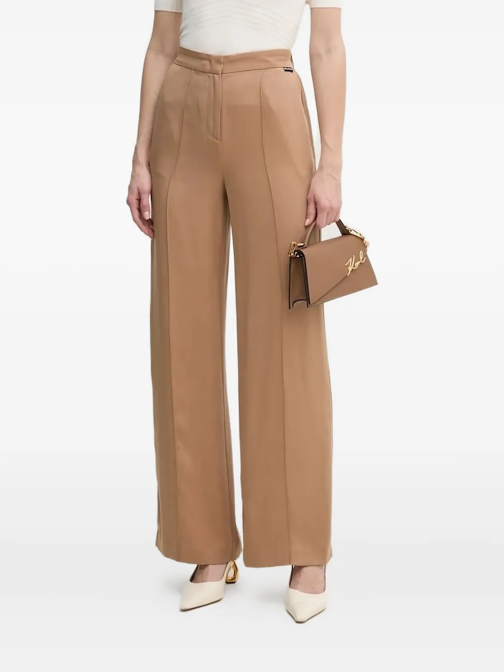 Брюки с эластичной талией KARL LAGERFELD, нейтральный
Брюки с эластичной талией KARL LAGERFELD, нейтральный