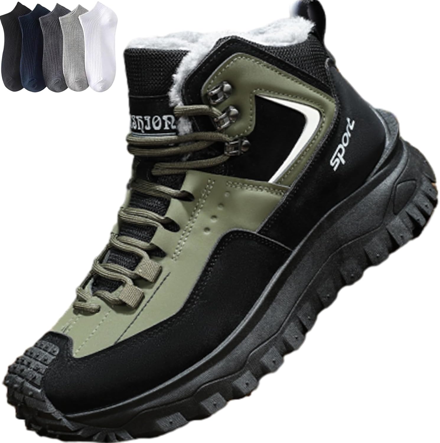 Походные ботинки, ботинки, зимние ботинки для мужчин, водонепроницаемые, с противоскользящей подошвой, поддержкой свода стопы и широким носком, кроссовки для ежедневных прогулок и активного отдыха на улице Generic, зеленый
Походные ботинки, ботинки, зимние ботинки для мужчин, водонепроницаемые, с противоскользящей подошвой, поддержкой свода стопы и широким носком, кроссовки для ежедневных прогулок и активного отдыха на улице Generic, зеленый