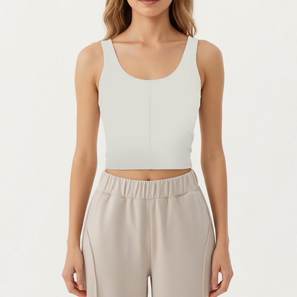 Женский рифленый укороченный топ с круглым вырезом и контурными швами Anna-Kaci, Off White
Женский рифленый укороченный топ с круглым вырезом и контурными швами Anna-Kaci, Off White