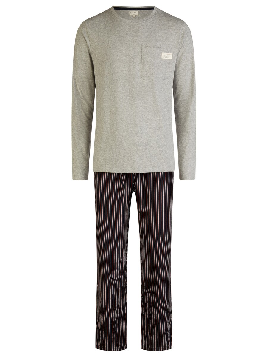 Длинная пижама Phil & Co. Berlin Cozy, цвет Brown/mottled grey 
Длинная пижама Phil & Co. Berlin Cozy, цвет Brown/mottled grey