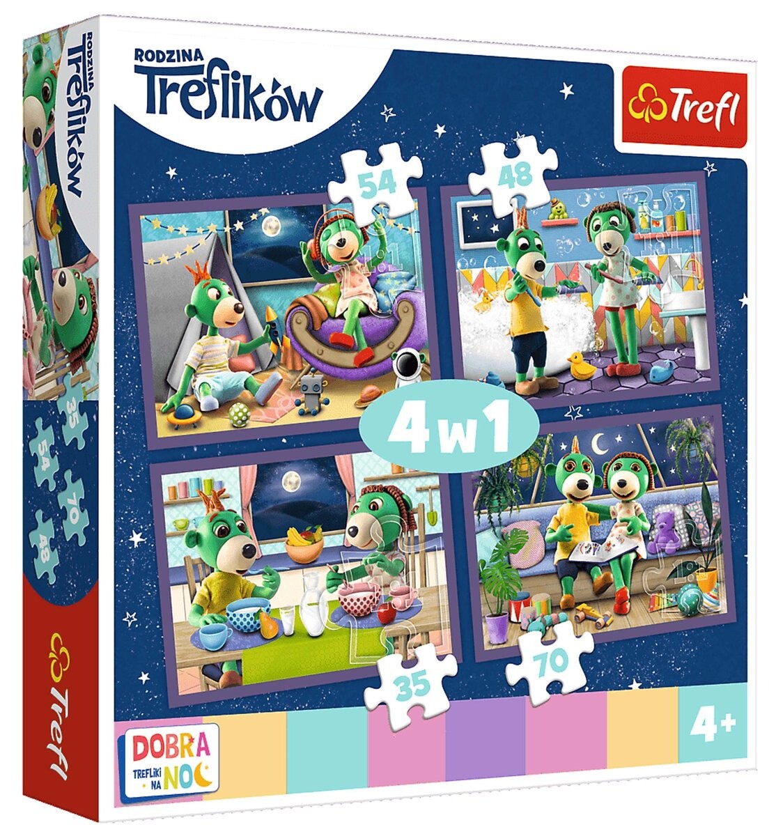 Пазл 4в1 - Вечерние ритуалы Трефлики - Спокойной ночи, Трефлики на ночь TREFL
Пазл 4в1 - Вечерние ритуалы Трефлики - Спокойной ночи, Трефлики на ночь TREFL