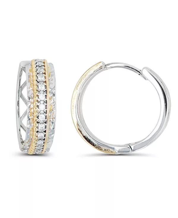 Двухцветные серьги-кольца с бриллиантовой огранкой из кубического циркония Macy'S, white
Двухцветные серьги-кольца с бриллиантовой огранкой из кубического циркония Macy'S, white