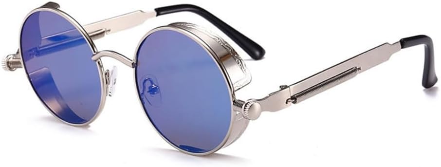 Винтажные красные солнцезащитные очки в стиле стимпанк для мужчин, круглые, из сплава металла, ретро-солнцезащитные очки для женщин, готические солнцезащитные очки VFDHN, 8 Silver Blue
Винтажные красные солнцезащитные очки в стиле стимпанк для мужчин, круглые, из сплава металла, ретро-солнцезащитные очки для женщин, готические солнцезащитные очки VFDHN, 8 Silver Blue