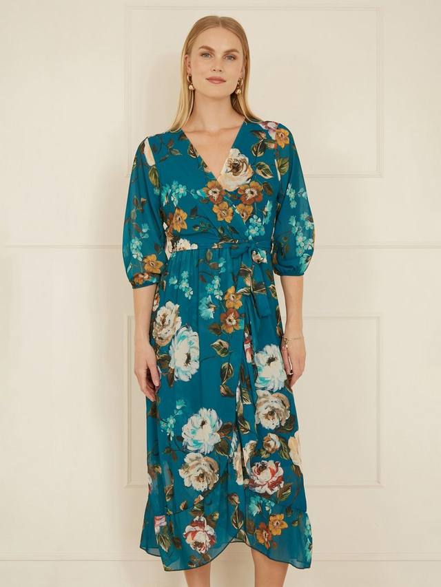 Миди-платье с глубоким подолом в цветочек Yumi, бирюзовый
Миди-платье с глубоким подолом в цветочек Yumi, бирюзовый
