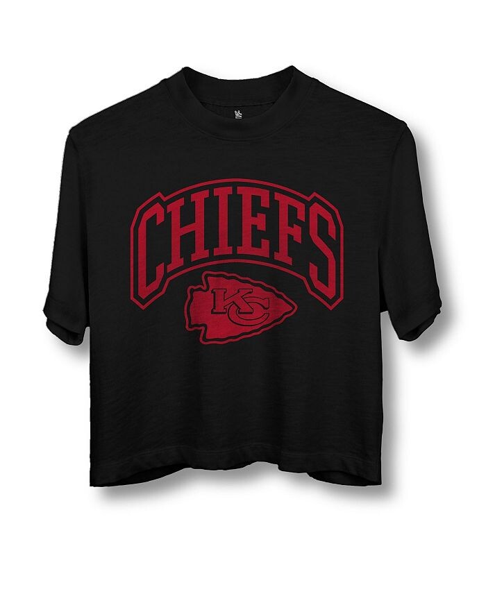 Женская укороченная футболка NFL Kansas City Chiefs Blitz с воротником-стойкой Junk Food Clothing, черный
Женская укороченная футболка NFL Kansas City Chiefs Blitz с воротником-стойкой Junk Food Clothing, черный