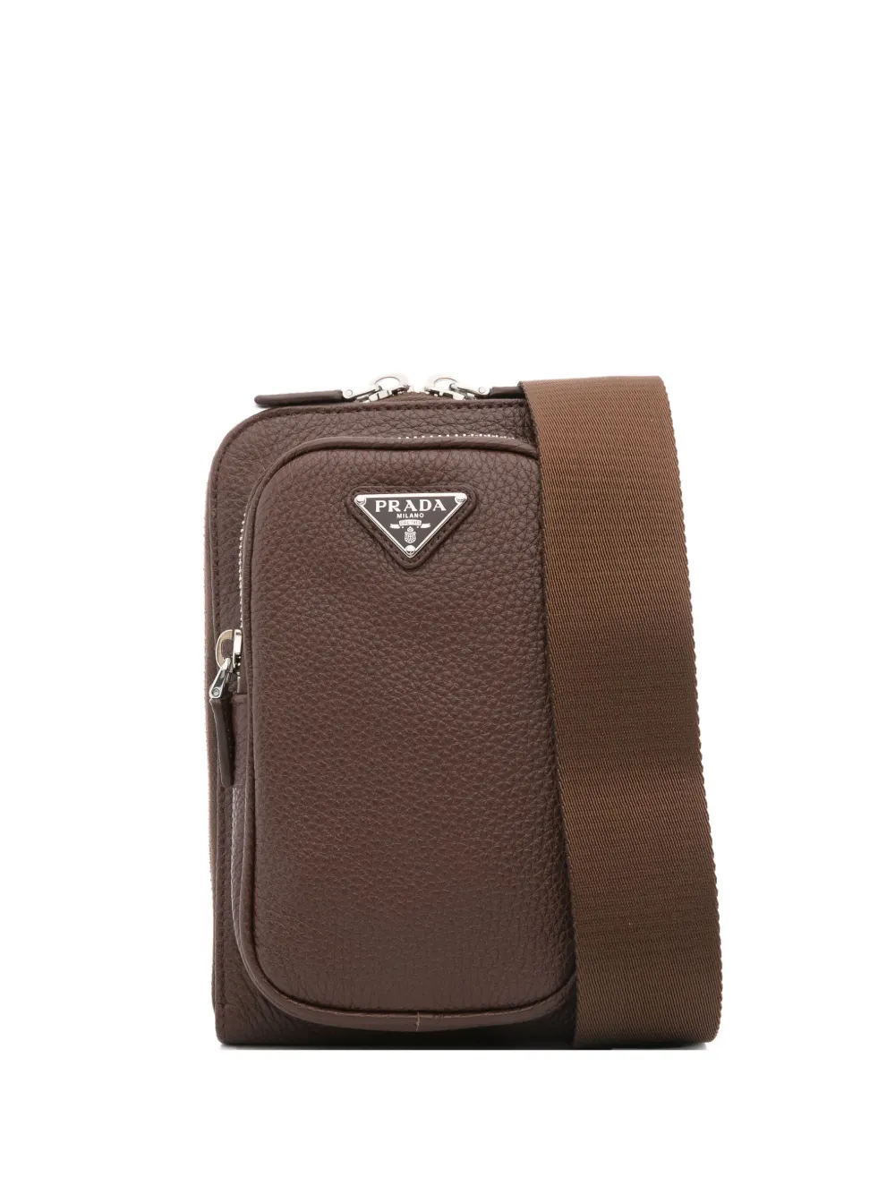 Сумка-мессенджер с треугольным логотипом Prada, коричневый
Сумка-мессенджер с треугольным логотипом Prada, коричневый