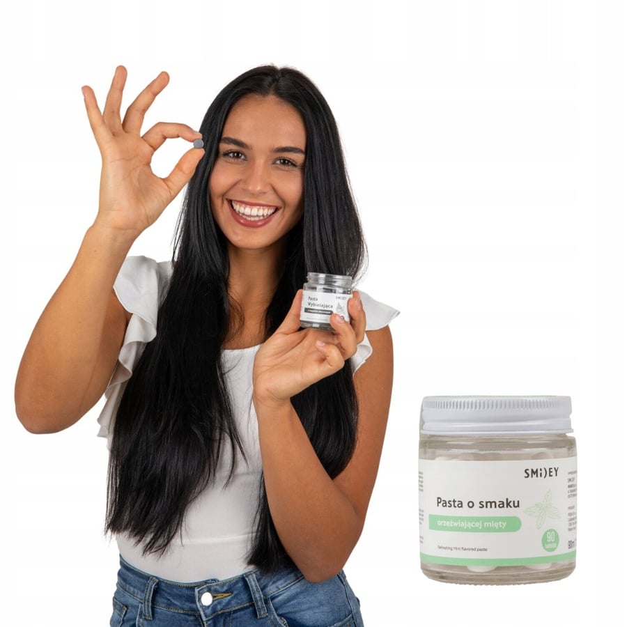 Зубная паста в таблетках Natural Super Freshness Mint SMILEY
Зубная паста в таблетках Natural Super Freshness Mint SMILEY