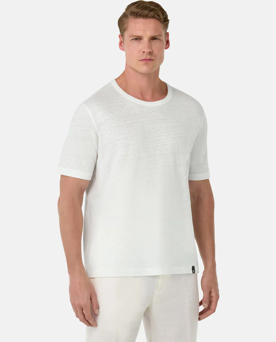 Мужская футболка из эластичного льняного трикотажа Boggi Milano, белый
Мужская футболка из эластичного льняного трикотажа Boggi Milano, белый