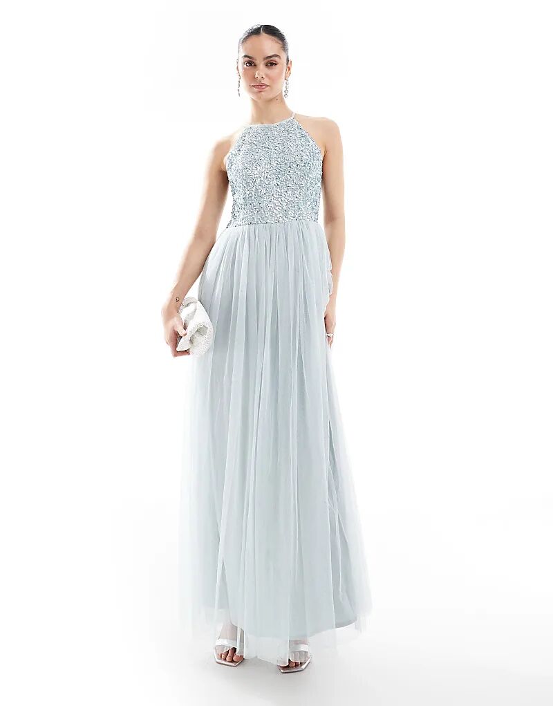Платье макси для подружек невесты с лямкой через шею, нежно-голубого цвета Maya
Платье макси для подружек невесты с лямкой через шею, нежно-голубого цвета Maya