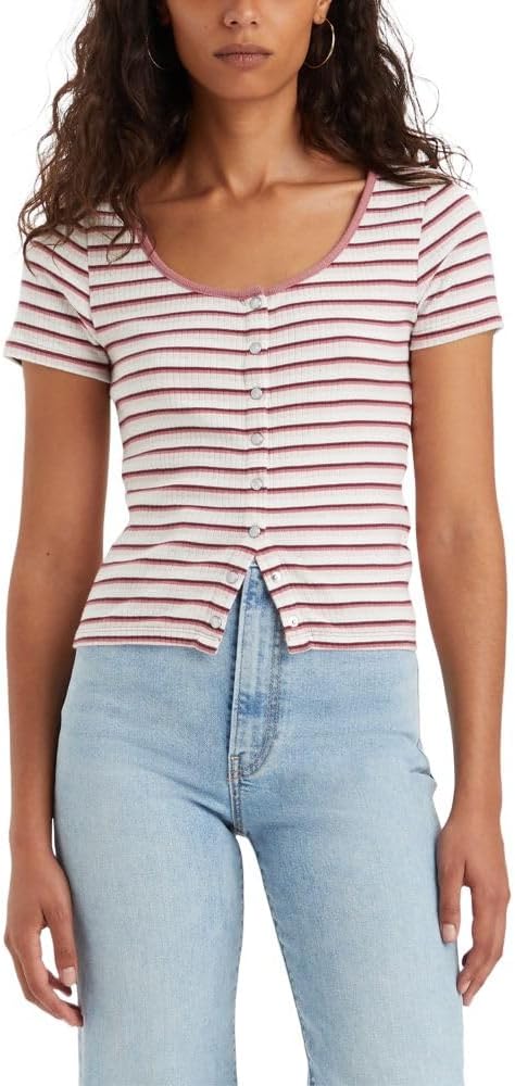 Женский топ Levi's Britt с застежкой спереди (также доступен в размере Plus), (New) Fruity Stripe Sugar Swizzle
Женский топ Levi's Britt с застежкой спереди (также доступен в размере Plus), (New) Fruity Stripe Sugar Swizzle