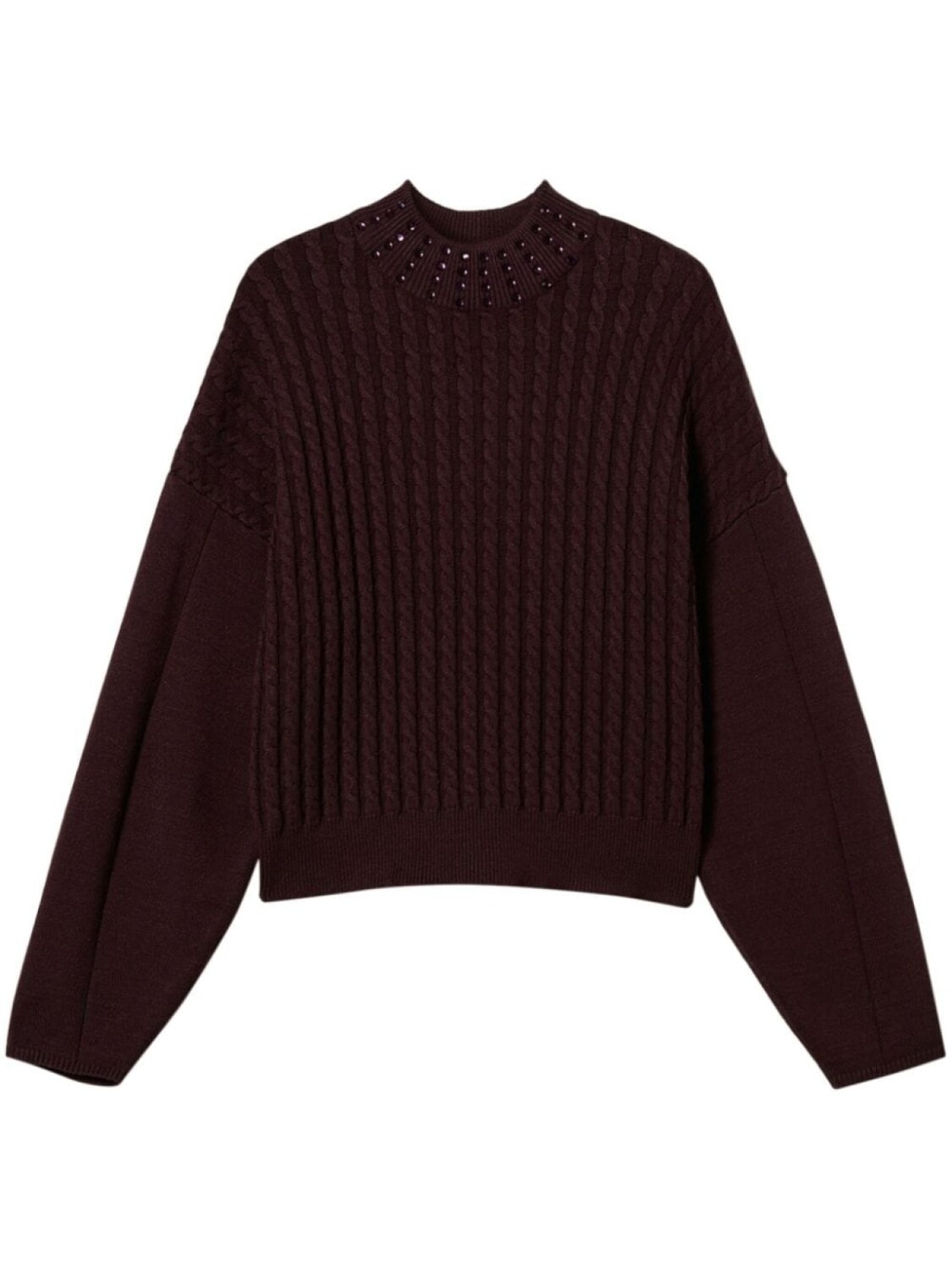 TWINSET свитер косичной вязки, украшенный стразами, фиолетовый
TWINSET свитер косичной вязки, украшенный стразами, фиолетовый