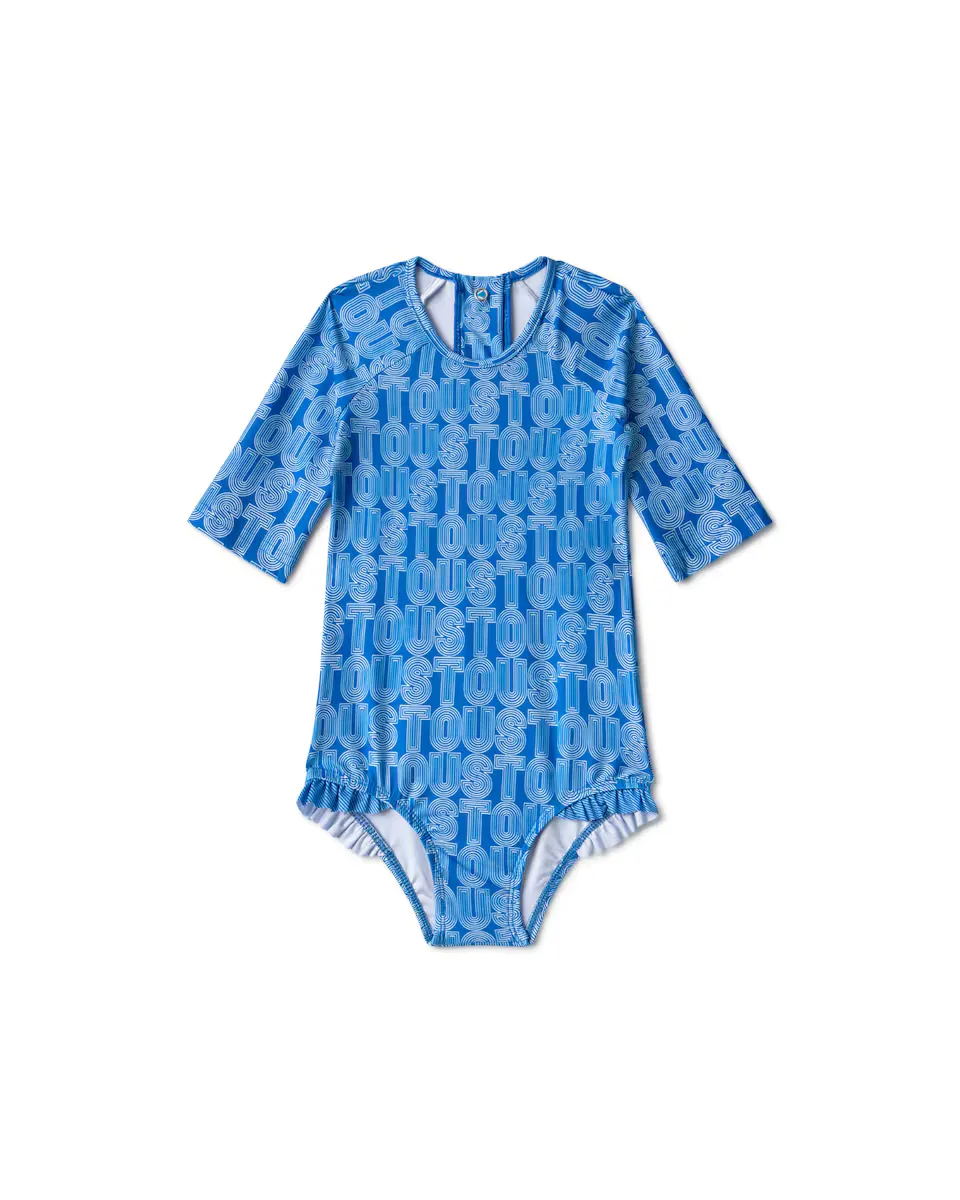 Купальник для девочки в полный рост с линейным принтом логотипа Tous, синий
Купальник для девочки в полный рост с линейным принтом логотипа Tous, синий