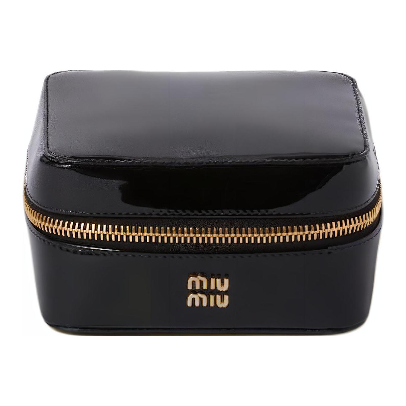 MIU MIU Leather With Patent Leather Jewelry Box With Conversion Bag Women's Black
MIU MIU Leather With Patent Leather Jewelry Box With Conversion Bag Women's Black