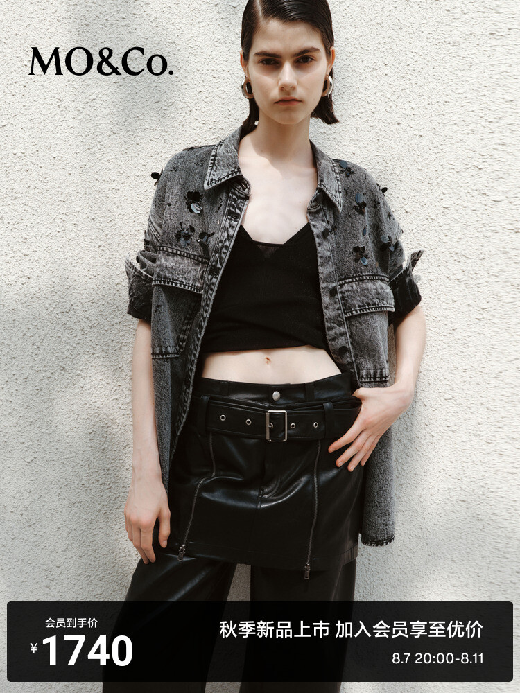 Хлопковая джинсовая куртка Moco с ручной вышивкой, черный
Хлопковая джинсовая куртка Moco с ручной вышивкой, черный