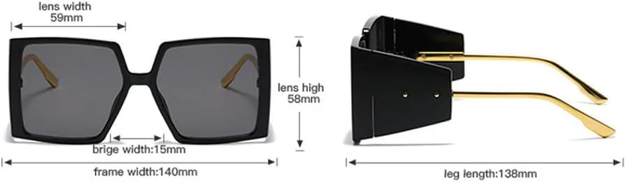 Винтажные панк-солнцезащитные очки для женщин, большие солнцезащитные очки в стиле стимпанк для мужчин, ретро-очки с защитой от УФ-излучения UV400 TKKTLLT, Blue-blue
Винтажные панк-солнцезащитные очки для женщин, большие солнцезащитные очки в стиле стимпанк для мужчин, ретро-очки с защитой от УФ-излучения UV400 TKKTLLT, Blue-blue