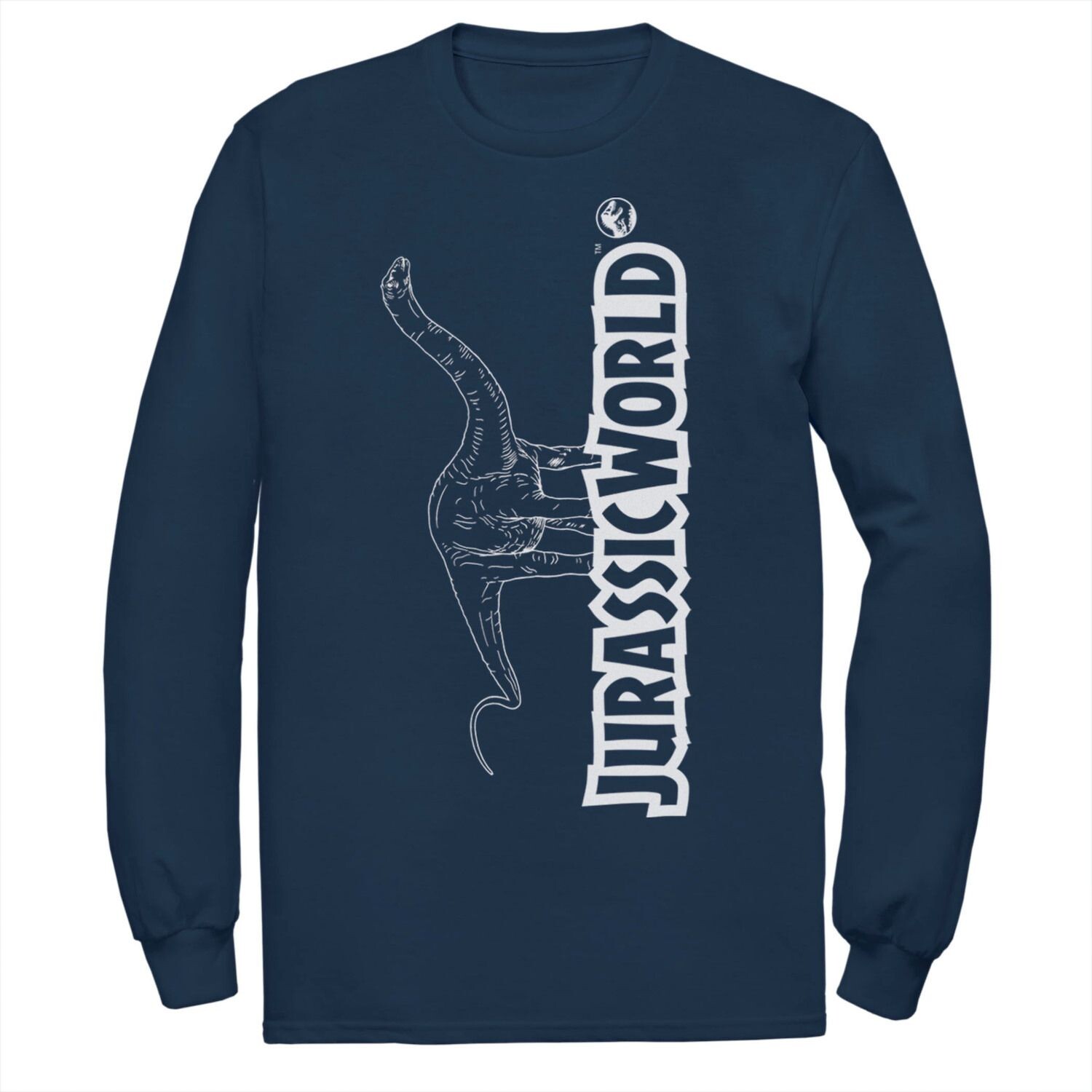 Мужская футболка с длинным вырезом и логотипом Jurassic World Dinosaur Title, синяя Licensed Character, синий
Мужская футболка с длинным вырезом и логотипом Jurassic World Dinosaur Title, синяя Licensed Character, синий