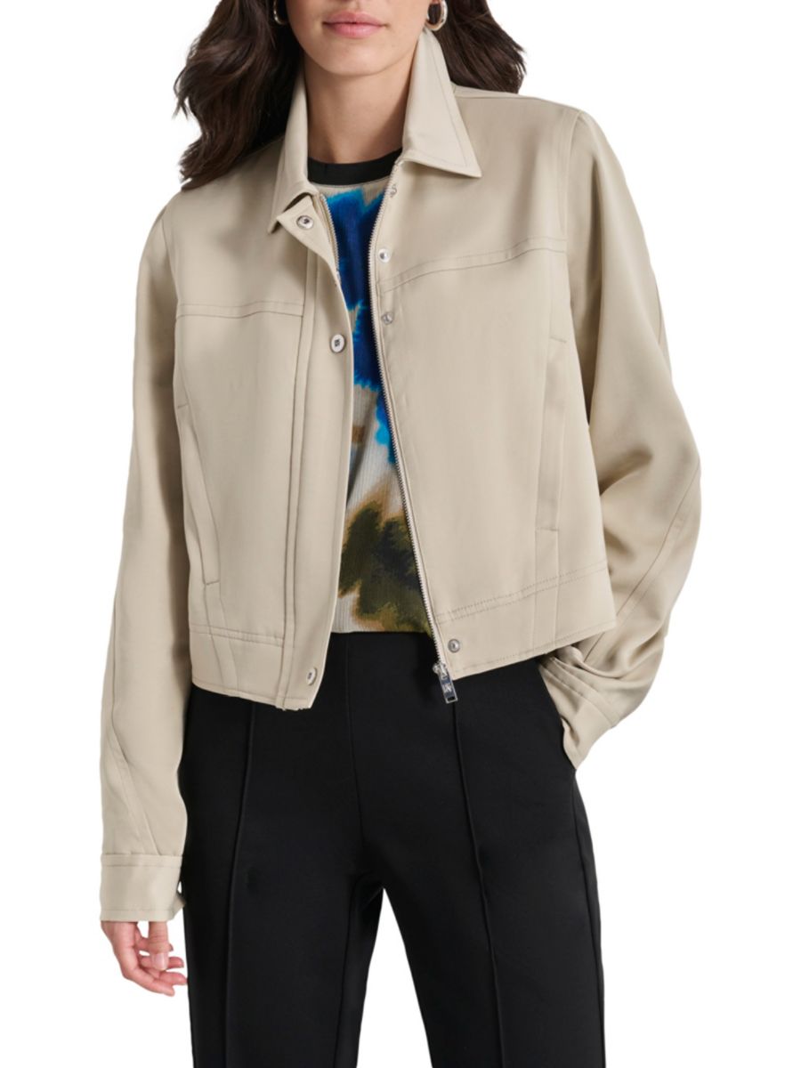 Куртка дальнобойщика с глазурью DKNY, цвет Trench
Куртка дальнобойщика с глазурью DKNY, цвет Trench