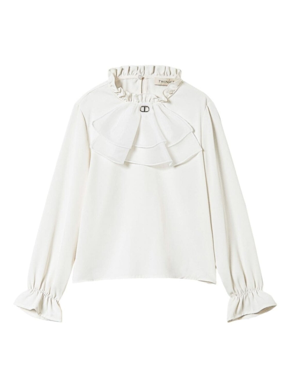 TWINSET Kids блузка из крепдешина с воротником жабо, белый
TWINSET Kids блузка из крепдешина с воротником жабо, белый