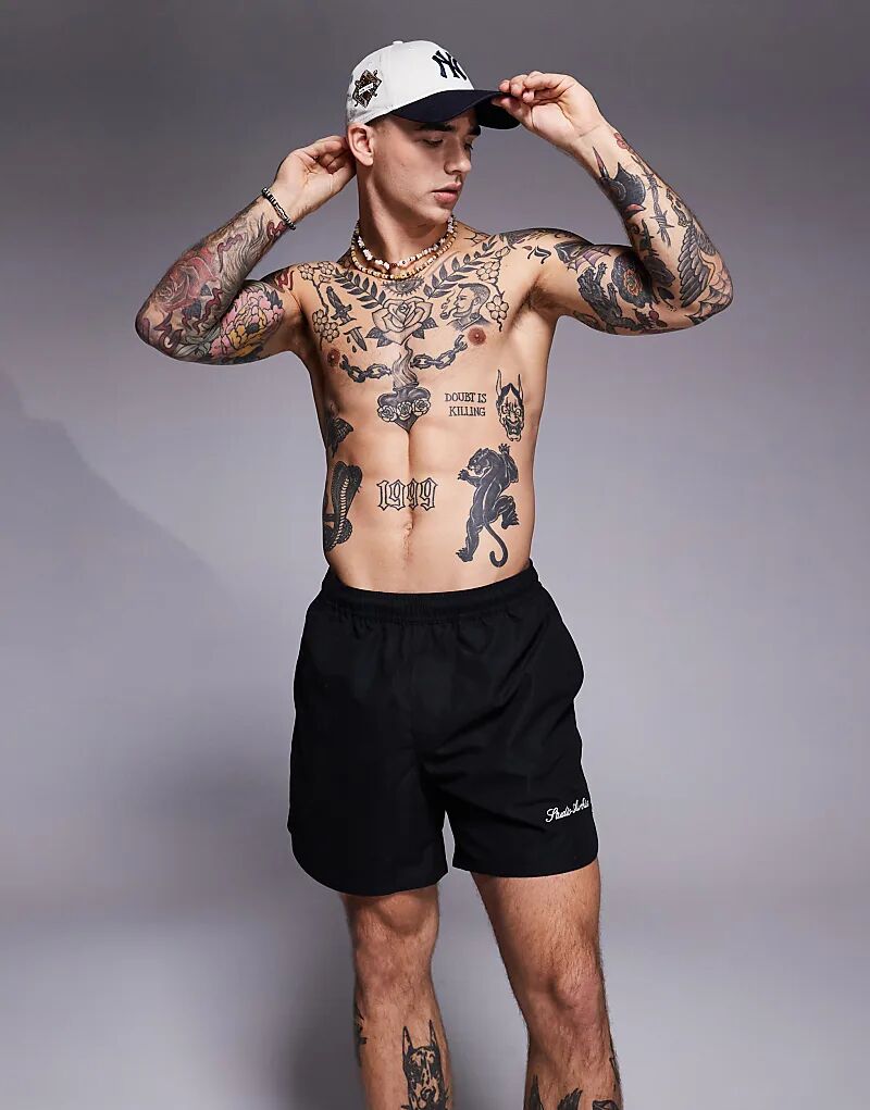 Шорты для плавания средней длины с вышивкой черного цвета ASOS DESIGN
Шорты для плавания средней длины с вышивкой черного цвета ASOS DESIGN