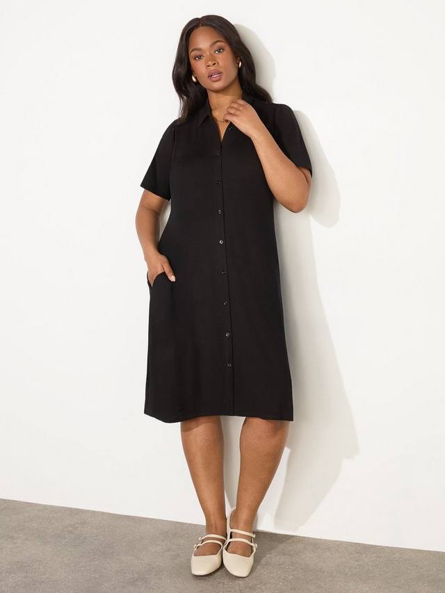 Облегающее платье-рубашка на пуговицах Live Unlimited, черный
Облегающее платье-рубашка на пуговицах Live Unlimited, черный