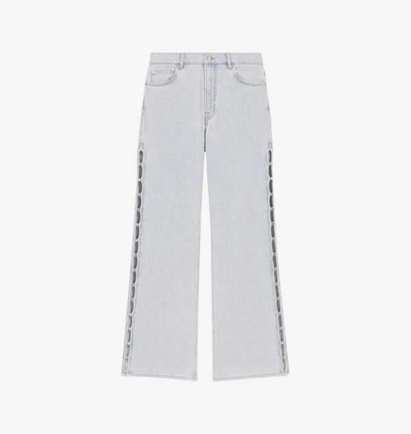 Джинсы из эластичного денима с вырезами и отделкой из кристаллов, широкие, средней посадки Maje, синий
Джинсы из эластичного денима с вырезами и отделкой из кристаллов, широкие, средней посадки Maje, синий