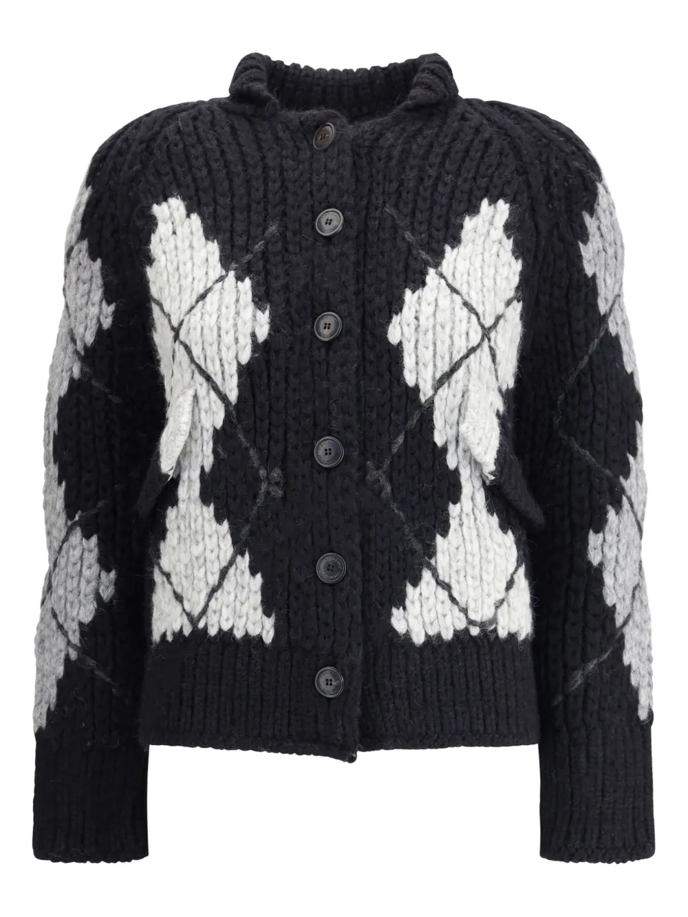 Кардиган с узором аргайл Ermanno Scervino, черный
Кардиган с узором аргайл Ermanno Scervino, черный