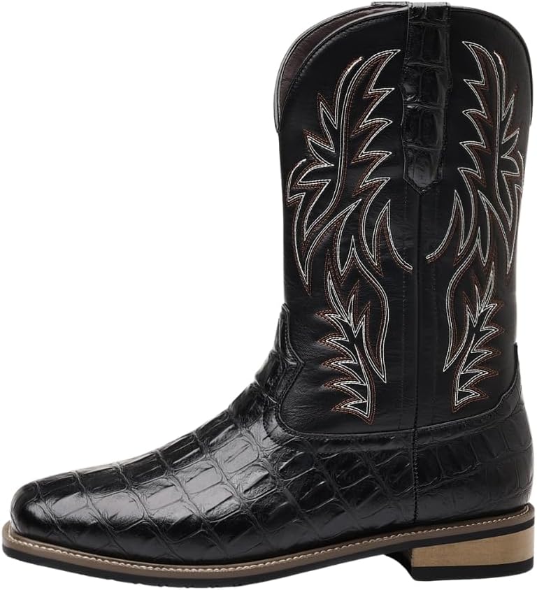 Мужские ковбойские сапоги Gnvkxeu с крокодиловым принтом, экзотические мужские ковбойские сапоги, западные вышитые голенища, черный
Мужские ковбойские сапоги Gnvkxeu с крокодиловым принтом, экзотические мужские ковбойские сапоги, западные вышитые голенища, черный