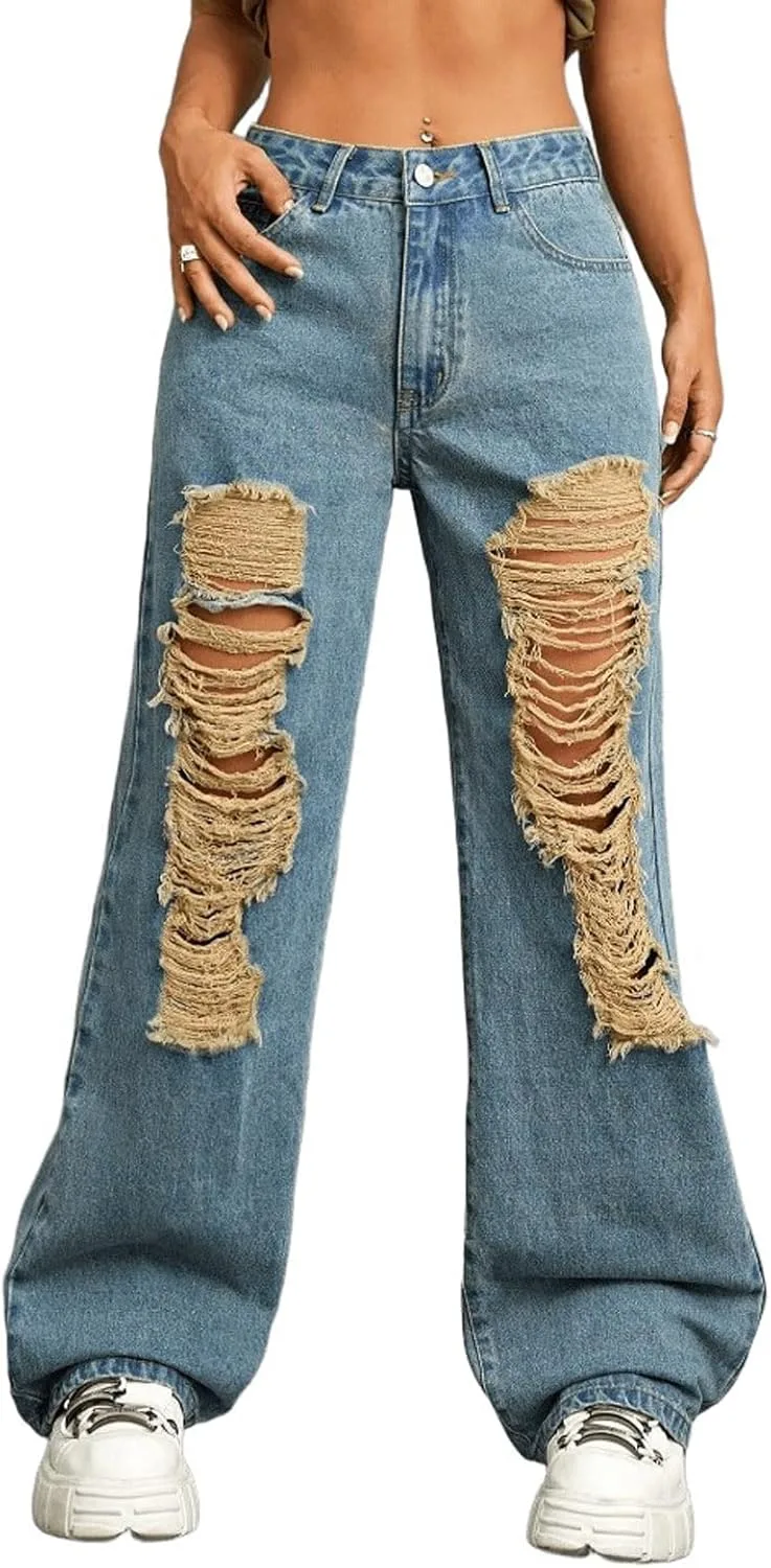 Женские джинсы low waist baggy distressed straight leg Wonyier
Женские джинсы low waist baggy distressed straight leg Wonyier