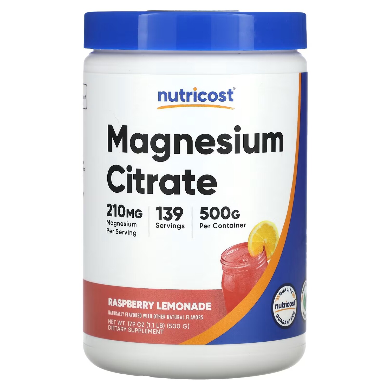 Магний цитрат Nutricost Raspberry Lemonade, 500 г
Магний цитрат Nutricost Raspberry Lemonade, 500 г