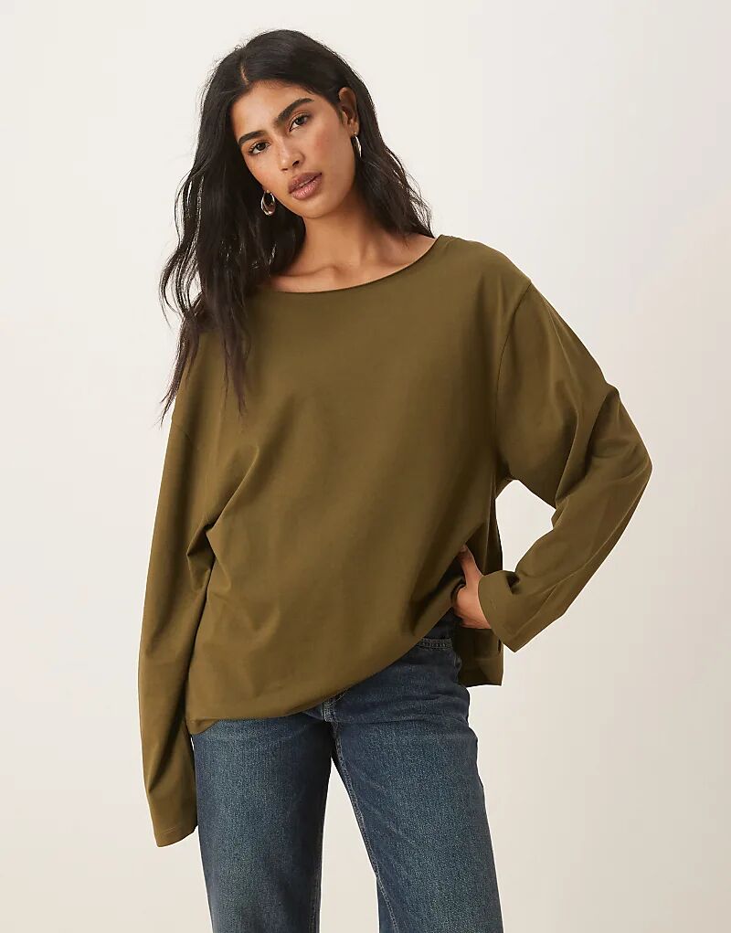 Лонгслив с открытыми плечами и длинными рукавами ASOS DESIGN темно-оливкового цвета
Лонгслив с открытыми плечами и длинными рукавами ASOS DESIGN темно-оливкового цвета