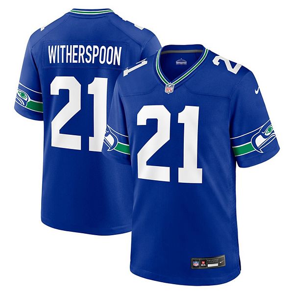 Мужская футболка Devon Witherspoon Royal Seattle Seahawks в стиле ретро Nike
Мужская футболка Devon Witherspoon Royal Seattle Seahawks в стиле ретро Nike