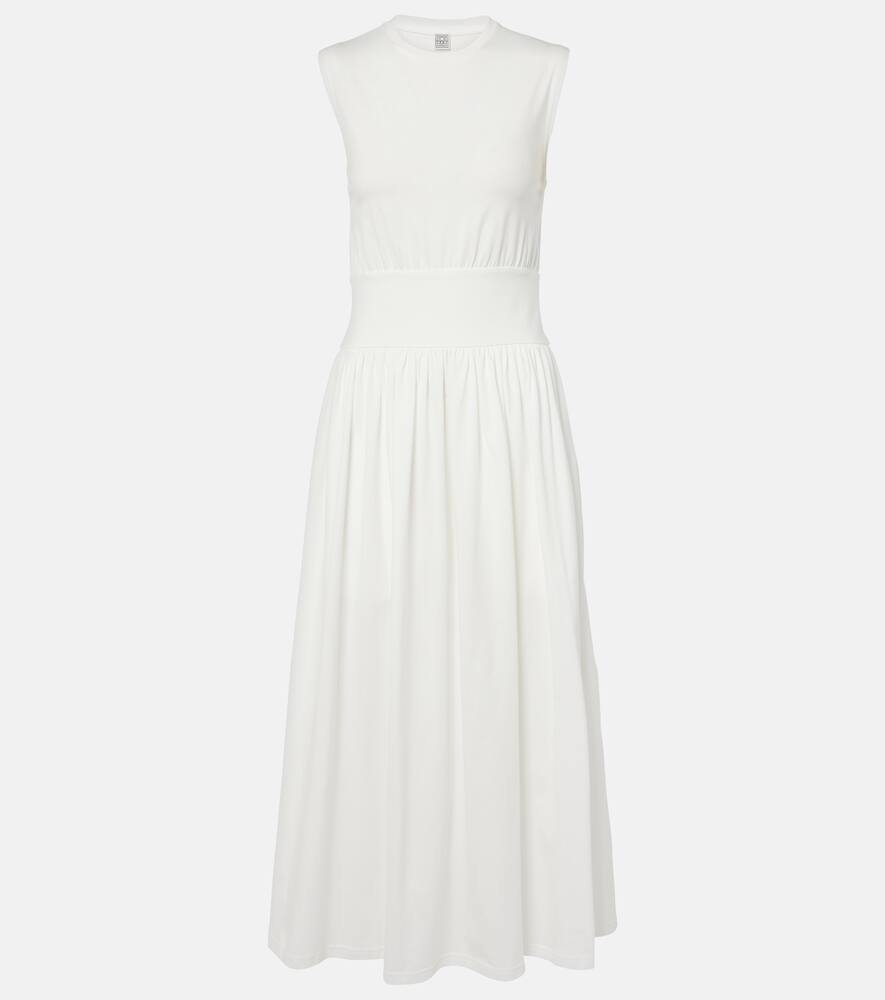 Хлопковое джерси миди-платье Toteme, Off-White
Хлопковое джерси миди-платье Toteme, Off-White