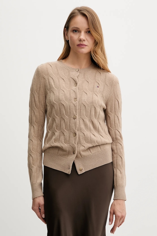 Шерстяной кардиган Tommy Hilfiger, бежевый
Шерстяной кардиган Tommy Hilfiger, бежевый