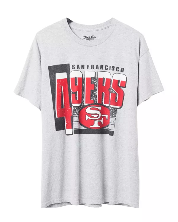 Футболка унисекс с символикой команды NFL San Francisco 49ers. Junk Food Clothing, серый
Футболка унисекс с символикой команды NFL San Francisco 49ers. Junk Food Clothing, серый