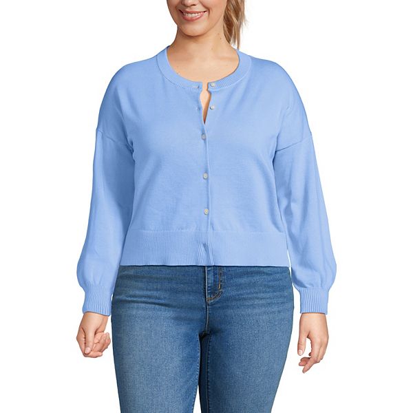 Плюс сайз укороченный кардиган с круглым вырезом Lands' End, Clear Blue Sky
Плюс сайз укороченный кардиган с круглым вырезом Lands' End, Clear Blue Sky