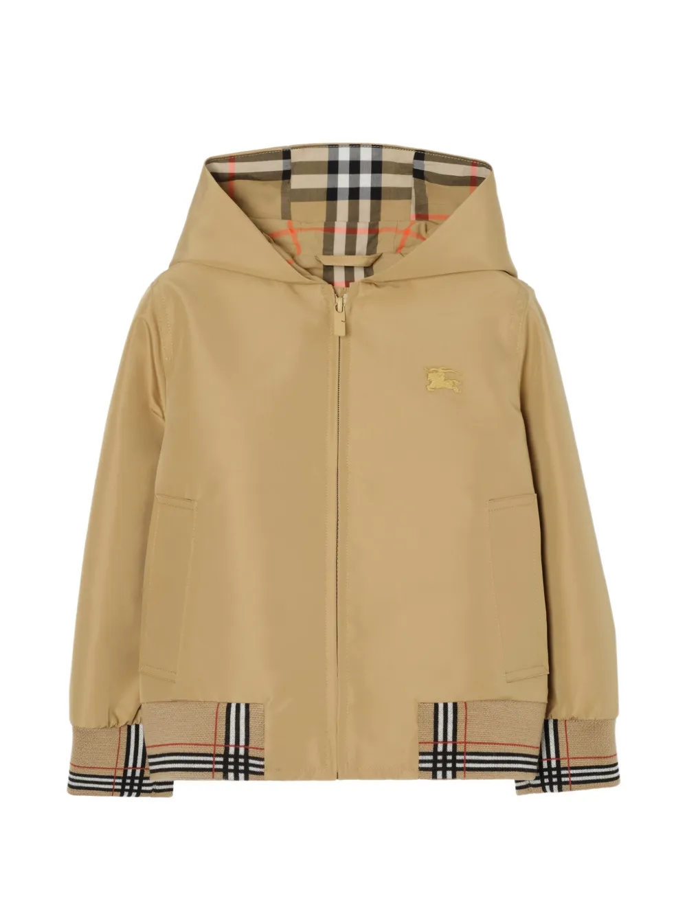 Куртка с капюшоном и отделкой в клетку Burberry Kids, бежевый
Куртка с капюшоном и отделкой в клетку Burberry Kids, бежевый