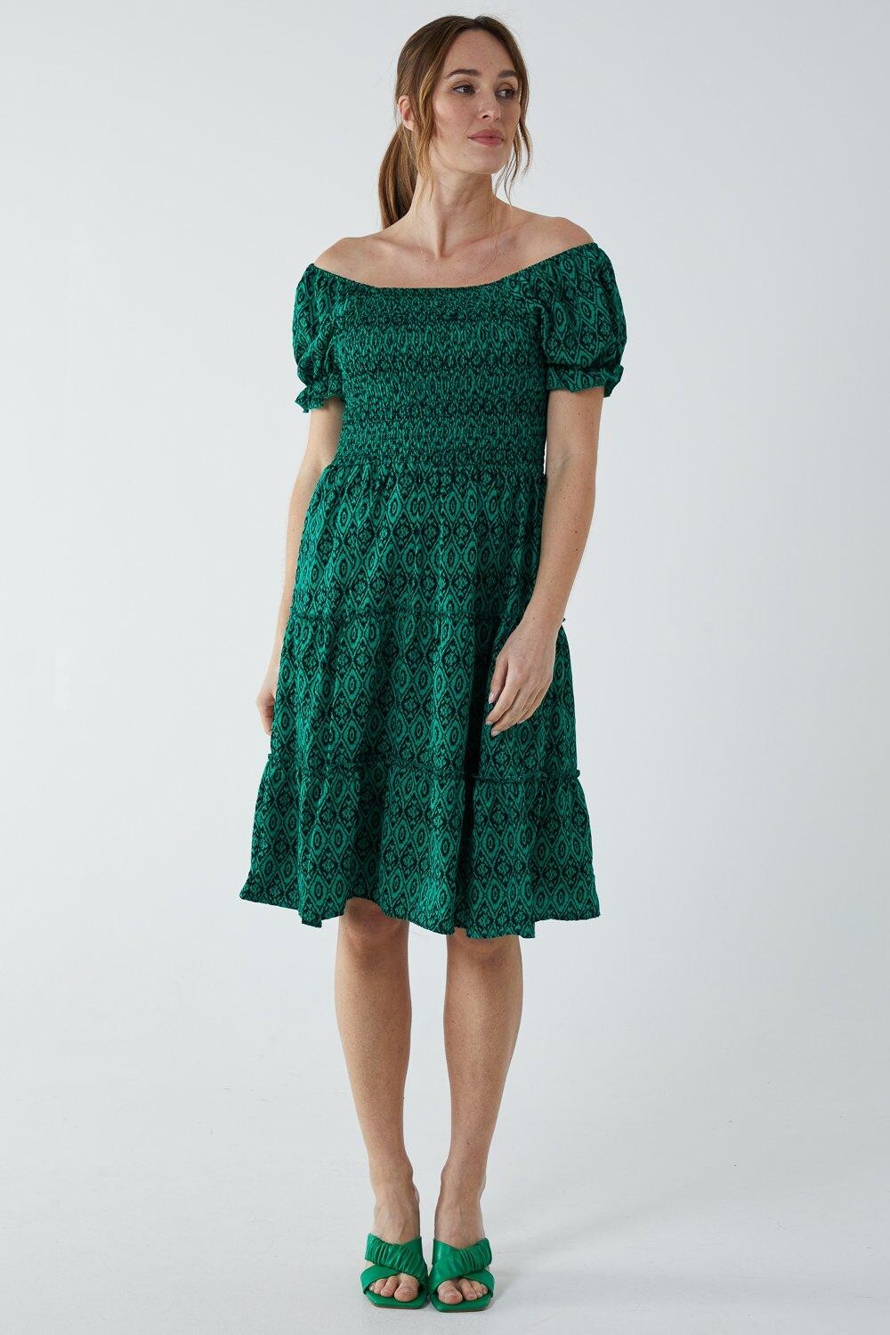 Платье с присборенными рукавами и пышными рукавами Blue Vanilla, зеленый
Платье с присборенными рукавами и пышными рукавами Blue Vanilla, зеленый