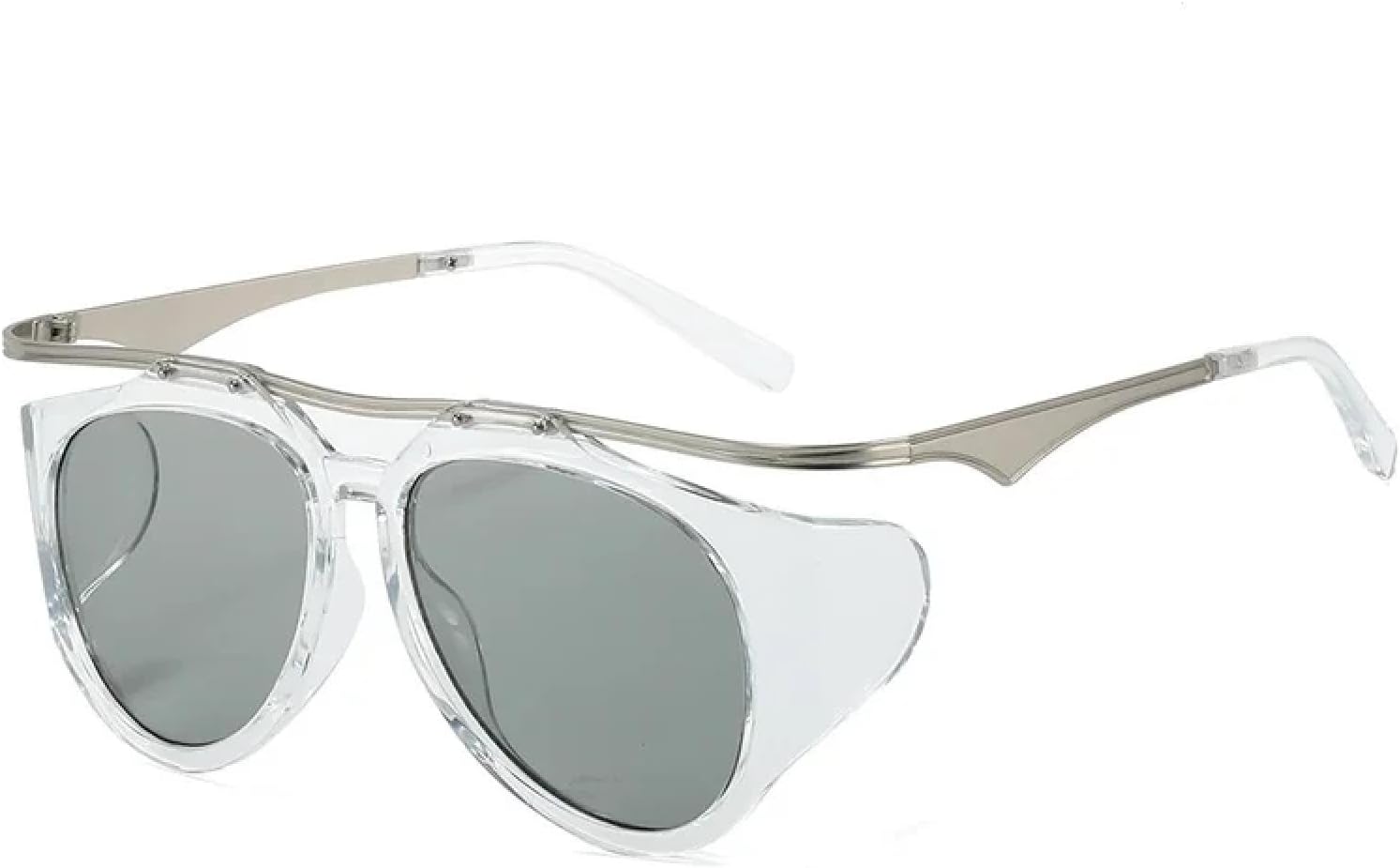 Прочные солнцезащитные очки в стиле панк для мужчин, роскошные, для женщин и мужчин, ретро, черные, для активного отдыха, с защитой от УФ-излучения UV400 VVTWSSW, Clear-silvermirror
Прочные солнцезащитные очки в стиле панк для мужчин, роскошные, для женщин и мужчин, ретро, черные, для активного отдыха, с защитой от УФ-излучения UV400 VVTWSSW, Clear-silvermirror