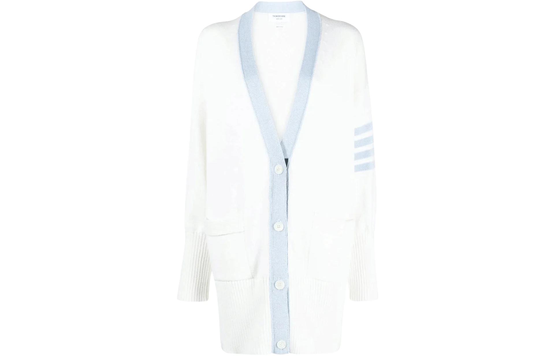 Кардиган с v-образным вырезом THOM BROWNE, белый
Кардиган с v-образным вырезом THOM BROWNE, белый