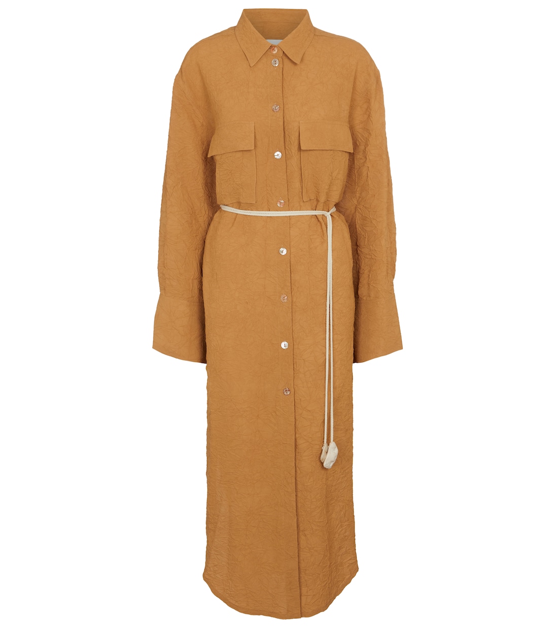 Платье-рубашка Fruma из жатого атласа Nanushka, кэмел
Платье-рубашка Fruma из жатого атласа Nanushka, кэмел