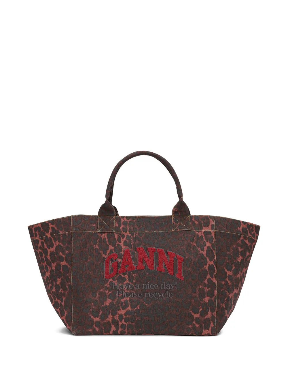 Сумка-тоут с леопардовым принтом GANNI, коричневый
Сумка-тоут с леопардовым принтом GANNI, коричневый