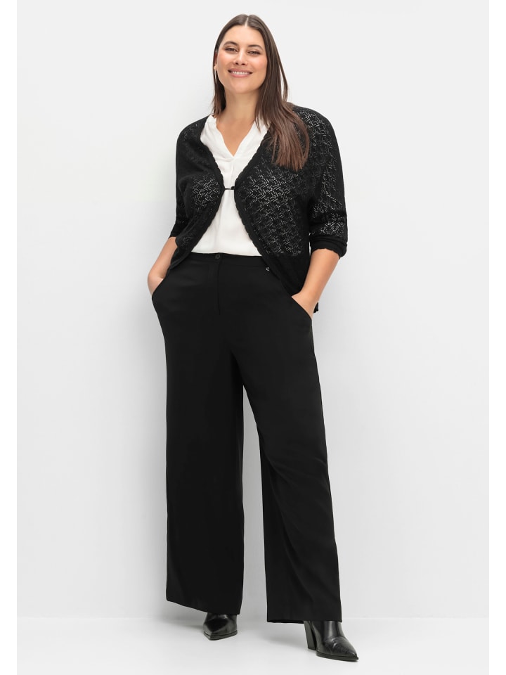 Тканевые брюки sheego, черный
Тканевые брюки sheego, черный