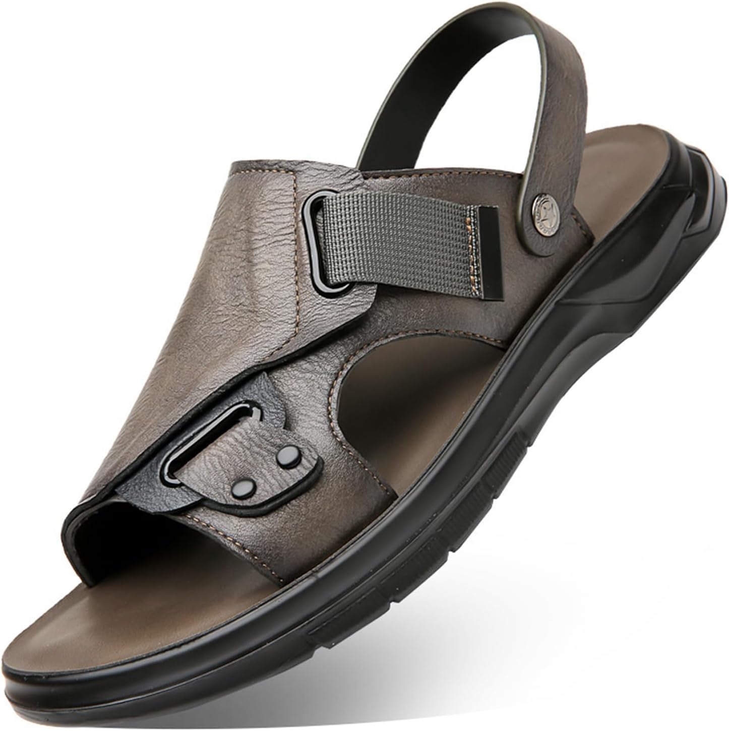 Мужские плоские сандалии NVBUKE из искусственной кожи с регулируемыми ремешками на щиколотке, двустороннего использования, удобные, дышащие, с открытым носком, на подскальзывающейся подошве, мягкие повседневные шлепанцы, коричневый
Мужские плоские сандалии NVBUKE из искусственной кожи с регулируемыми ремешками на щиколотке, двустороннего использования, удобные, дышащие, с открытым носком, на подскальзывающейся подошве, мягкие повседневные шлепанцы, коричневый