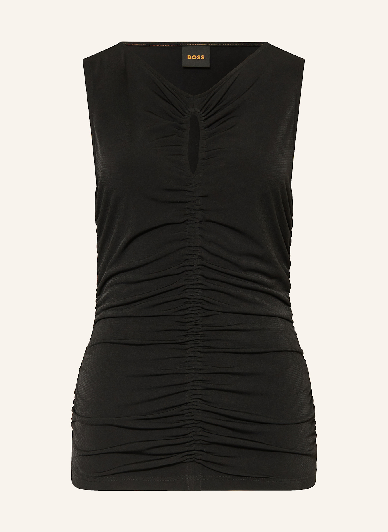 Блузка-Топ эмача с вырезом Boss, черный
Блузка-Топ эмача с вырезом Boss, черный
